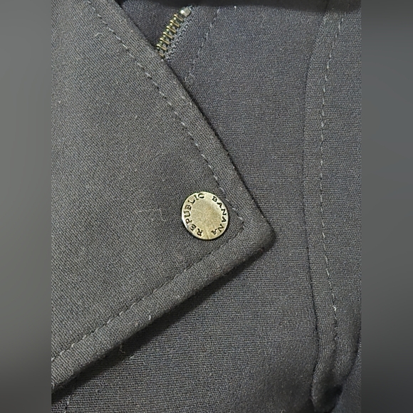 Banana Republic Black Moto Jacket Size 6 - Picture 4 of 12